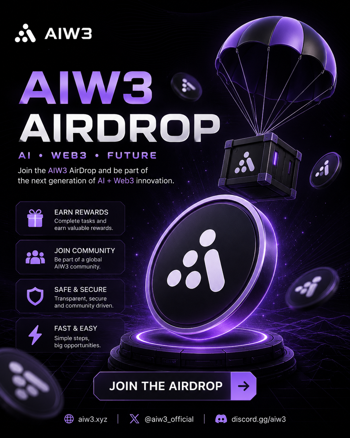 AIW3 Airdrop - AIW3 AI Trading Assistant Airdrop - Earn by Strategy Creation.