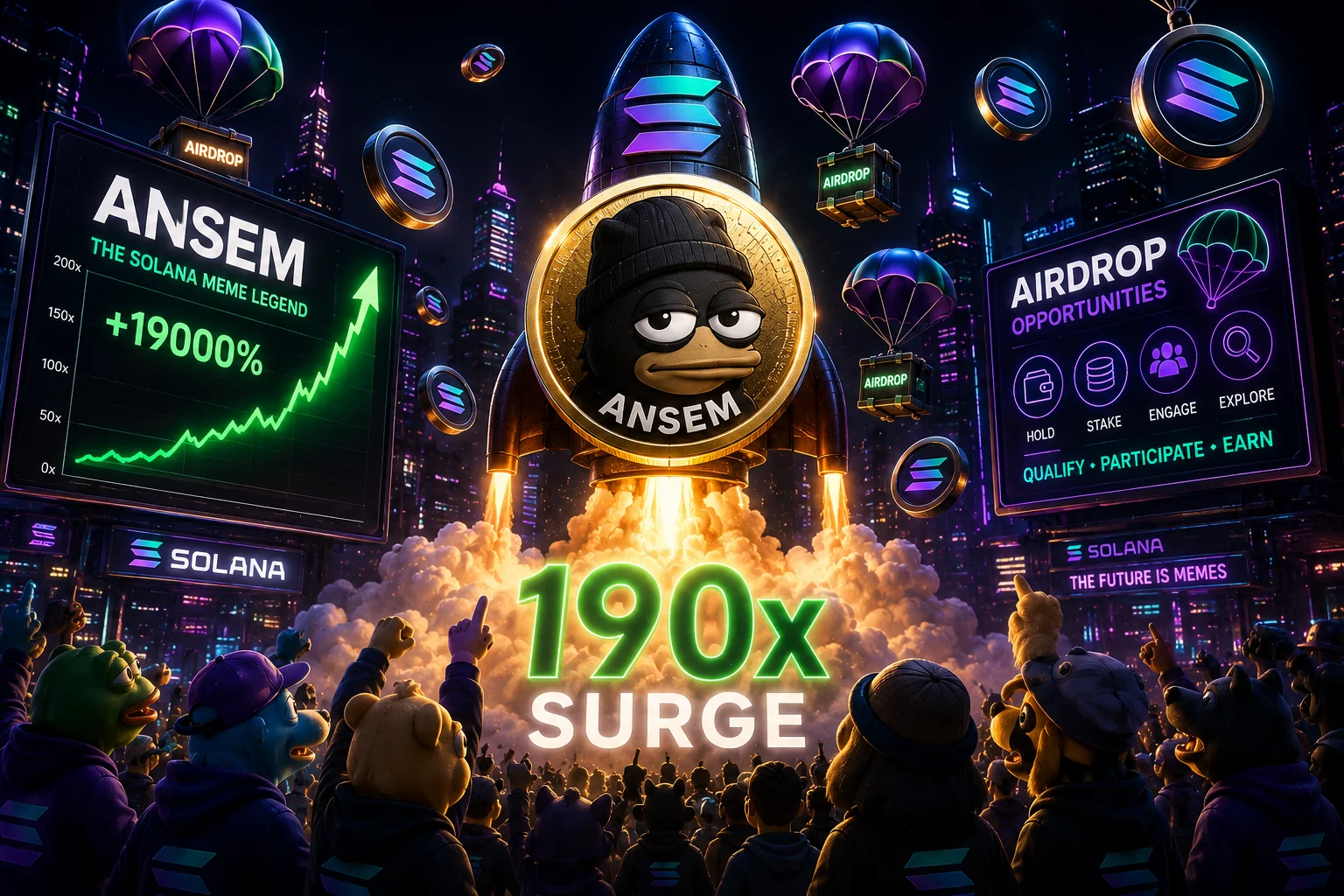 Behind Solana’s Meme Coin Mania: How ANSEM’s 190x Rally Is Shaping 2026 Airdrop Strategies