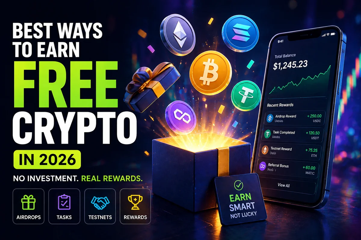 Best Ways to Earn Free Crypto in 2026 (No Investment Needed)