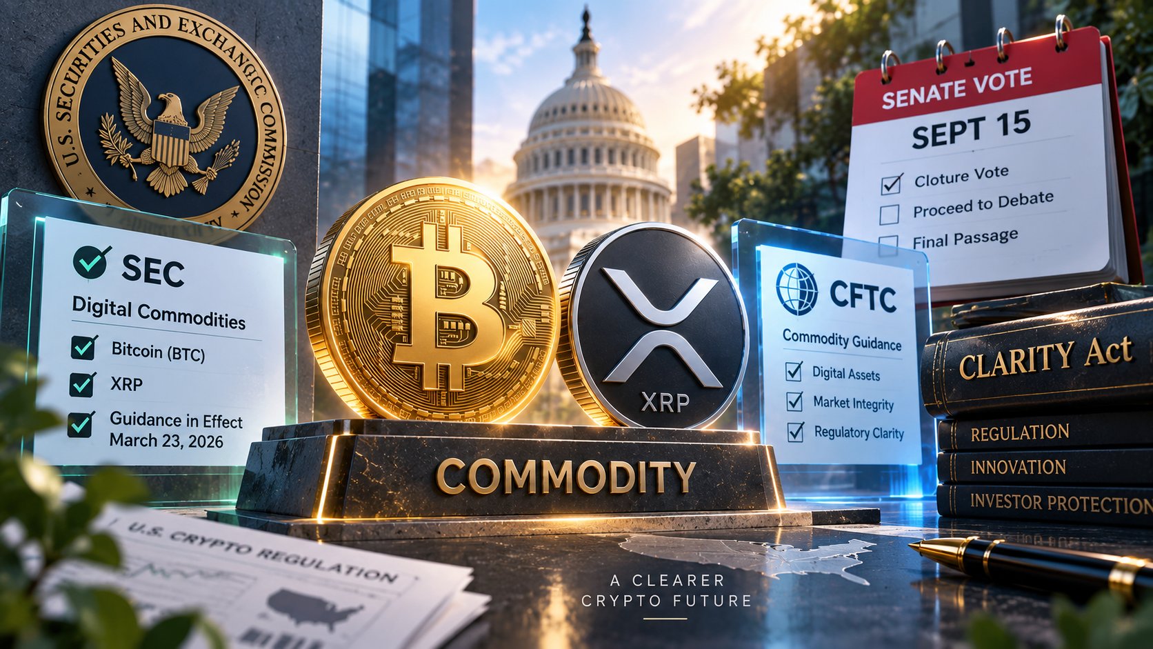 Bitcoin and XRP Are Commodities-Why Tuesday's CLARITY Vote Matters