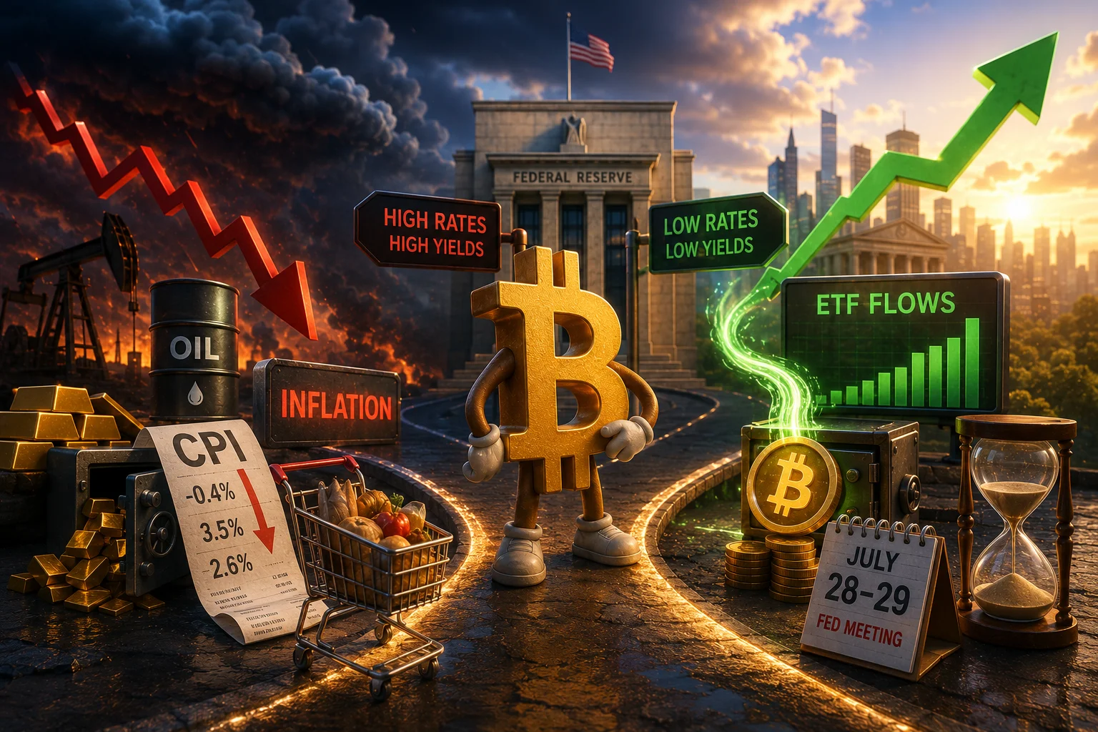 Bitcoin's Inflation Hedge Test Now Runs Through Rates and ETF Flows