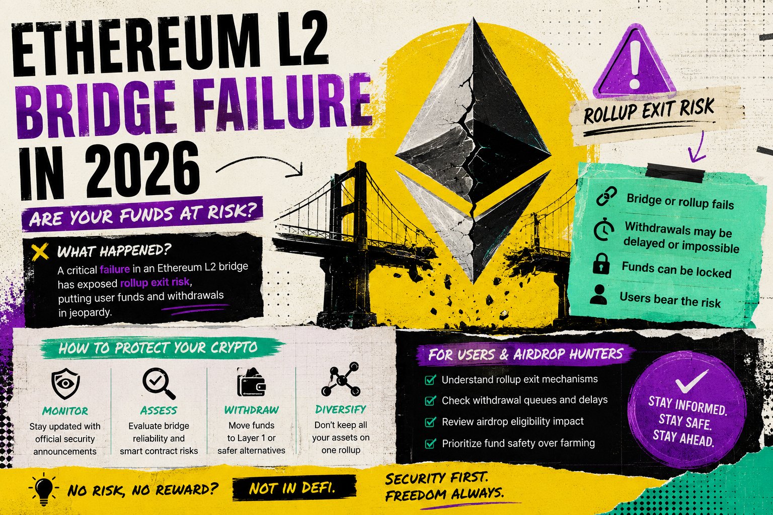Ethereum L2 Bridge Failure in 2026: Rollup Exit Risk, User Fund Safety, and Airdrop Implications Explained