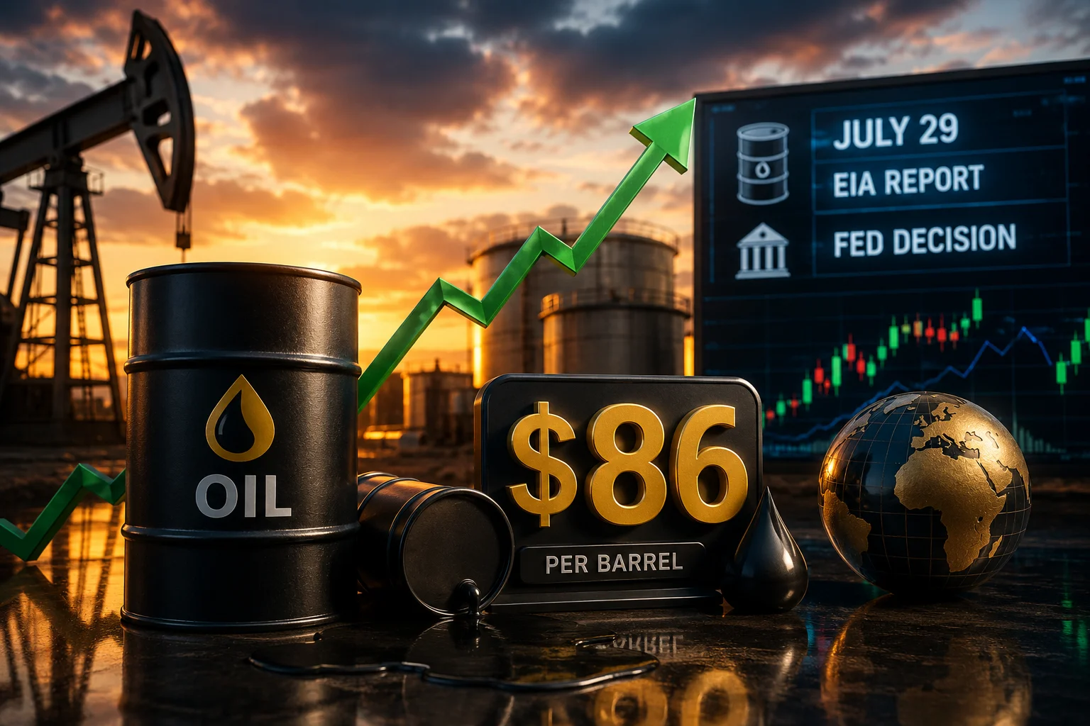 Oil Rebound Faces EIA Test as Brent Trades Near $86