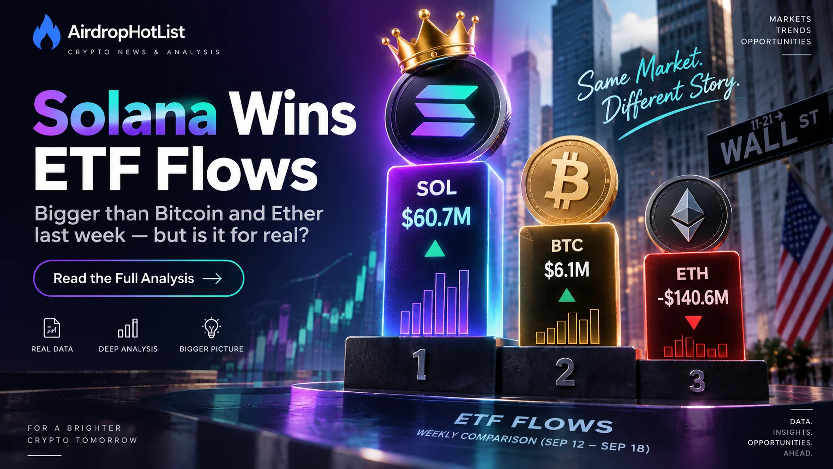 Solana ETF Flows Beat Bitcoin and Ether, but One Fund Dominates