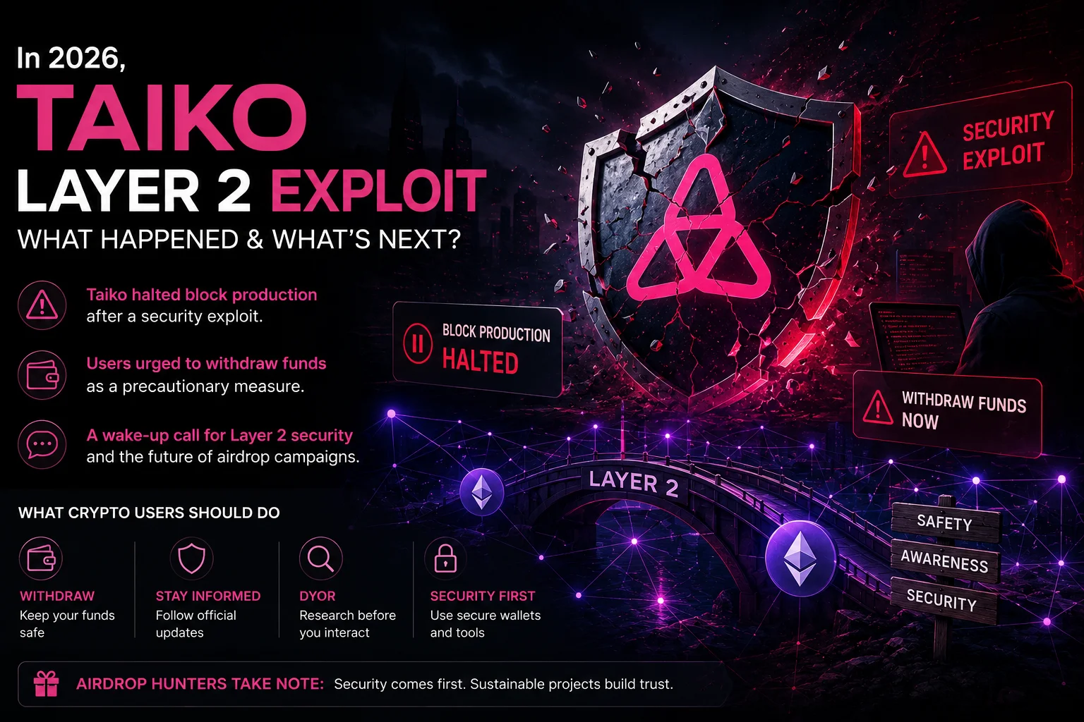 Taiko Layer 2 Exploit Halts Block Production: Complete 2026 Guide for Ethereum Users, Investors, and Airdrop Hunters