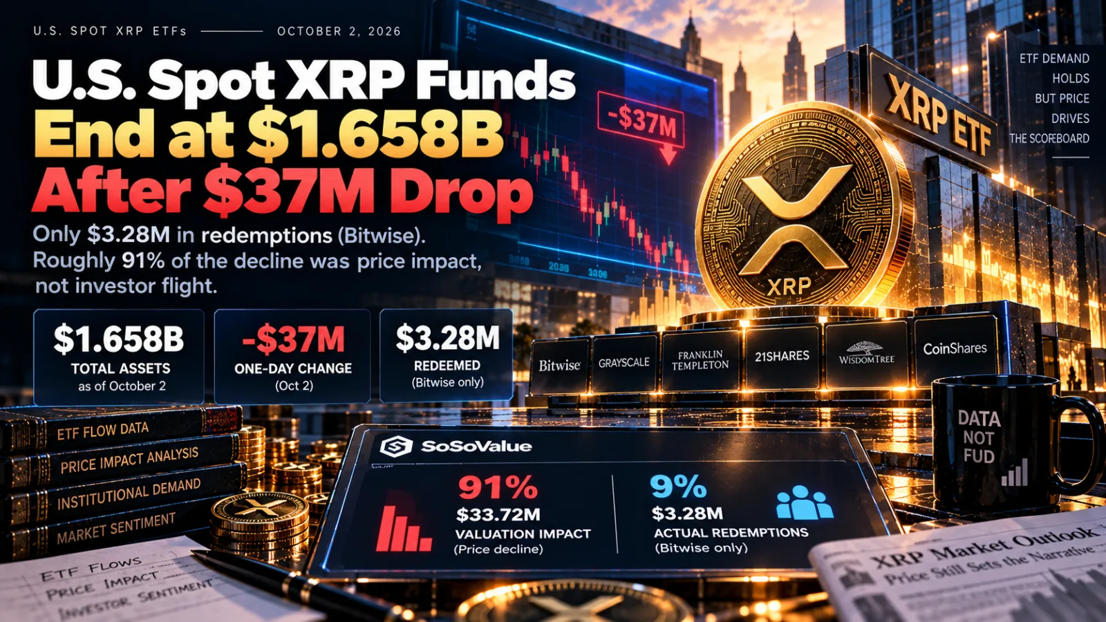 XRP ETFs Lost $37 Million but Only $3.28 Million Left